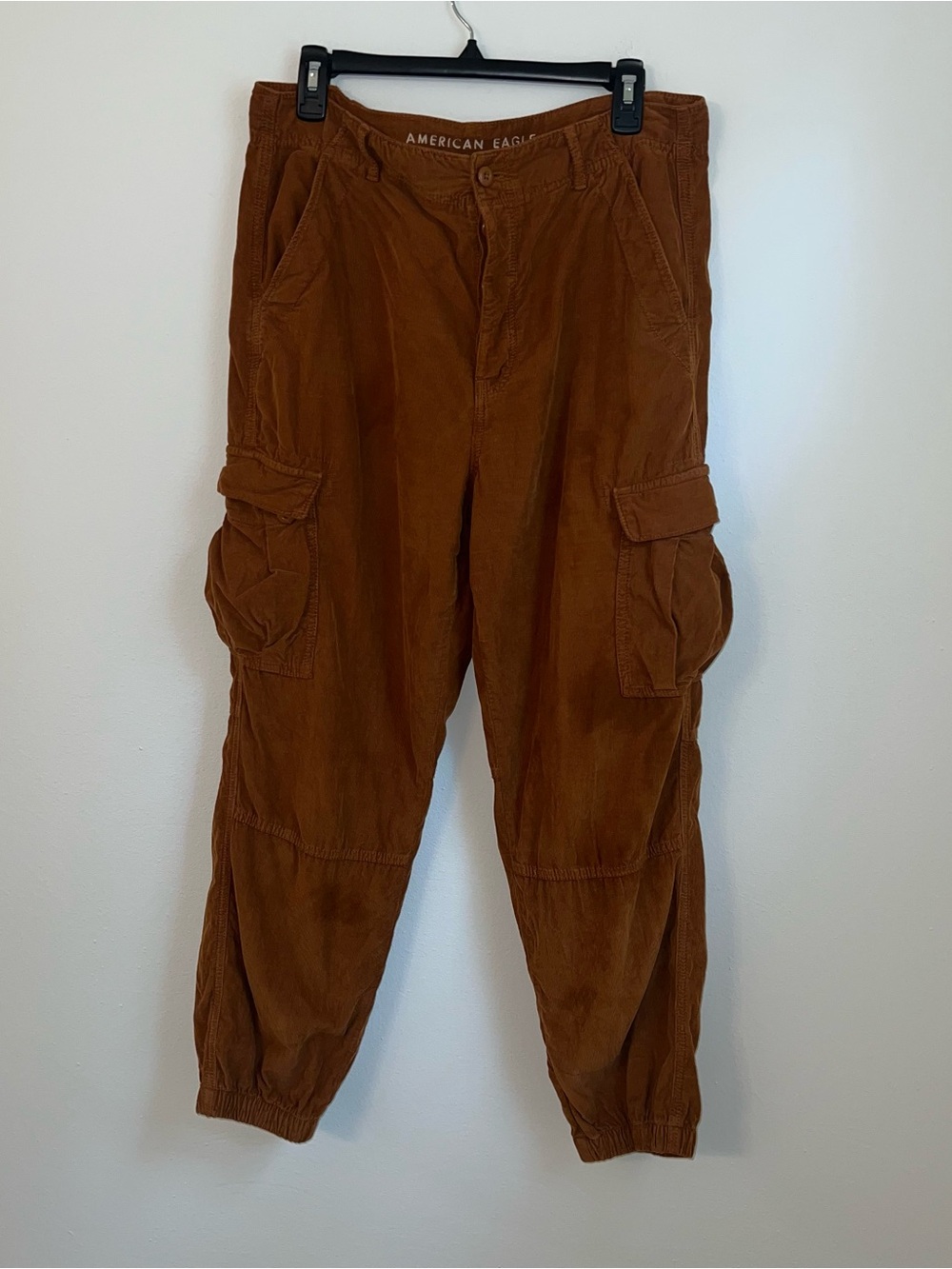 American Eagle Outfitters Women’s Rust Brown Cargo Corduroy Pants